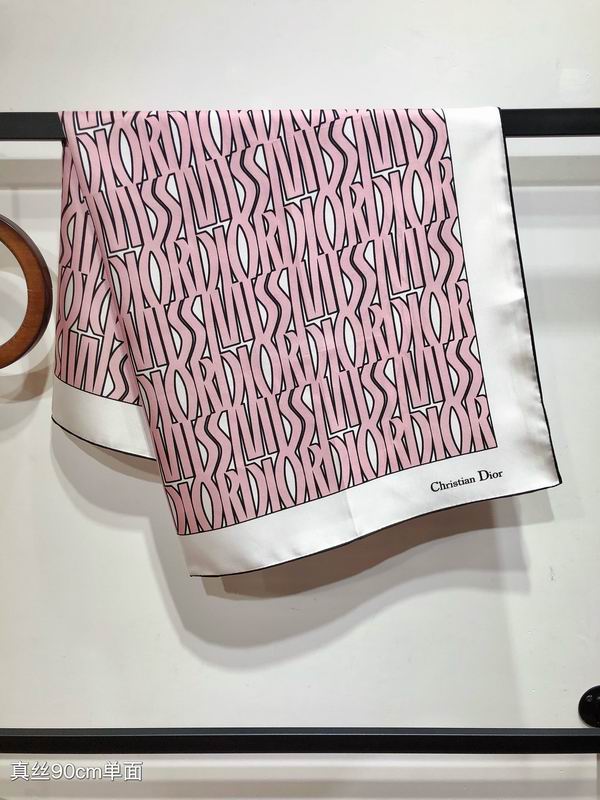 Dior silk scarf 90X90cm E (2)
