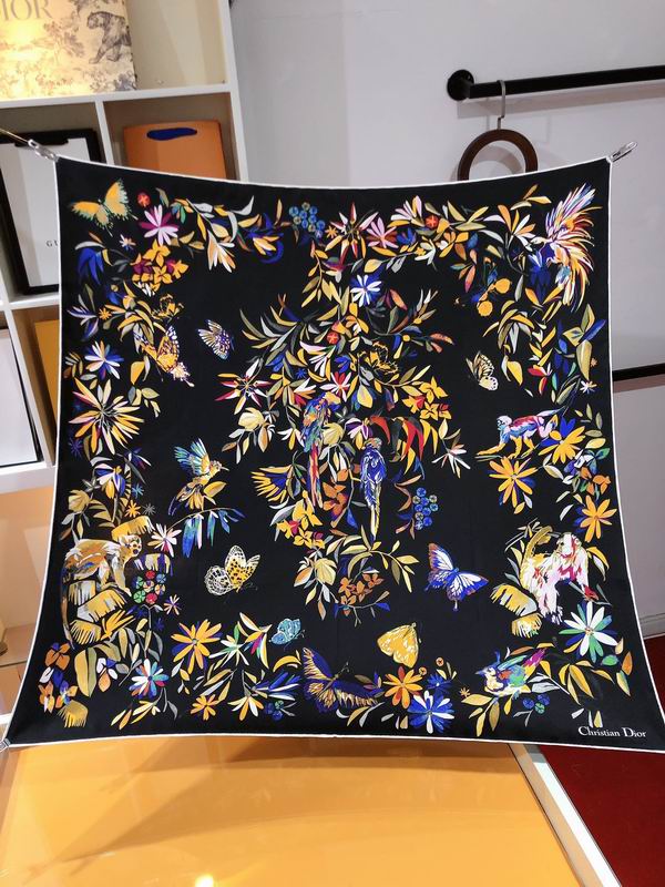 Dior silk scarf 90X90cm E (2)
