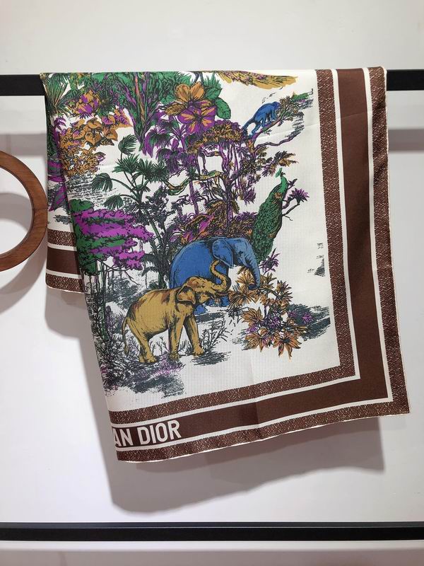 Dior silk scarf 90X90cm E (2)