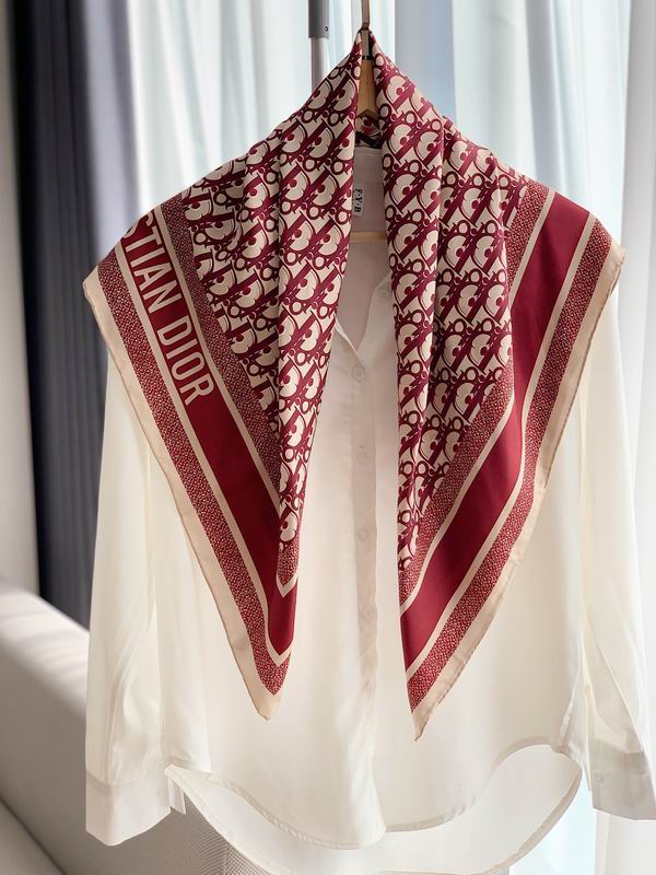 Dior silk scarf 90X90cm E (2)