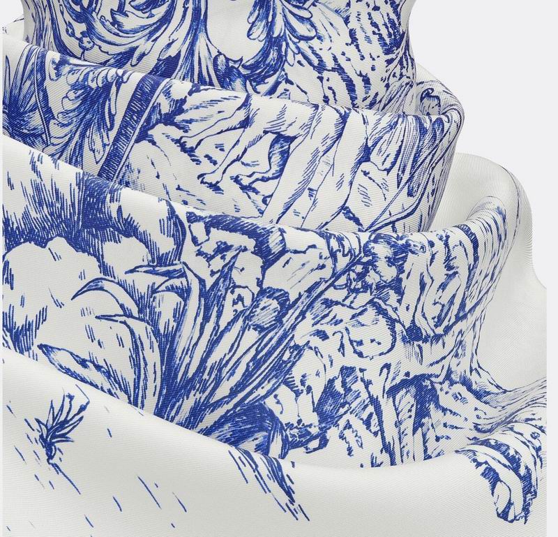 Dior silk scarf 90X90cm E (2)