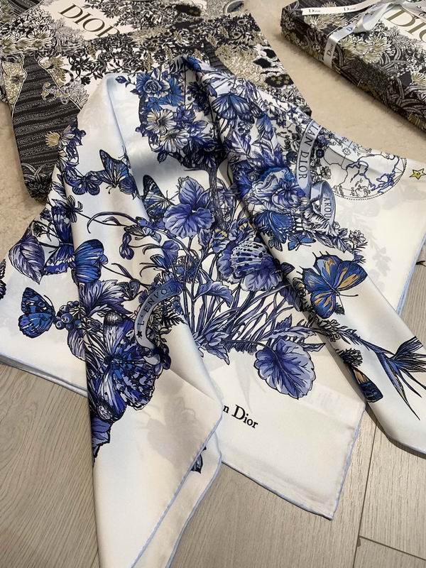 Dior silk scarf 90X90cm E (2)