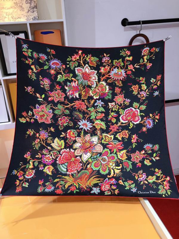 Dior silk scarf 90X90cm E (2)