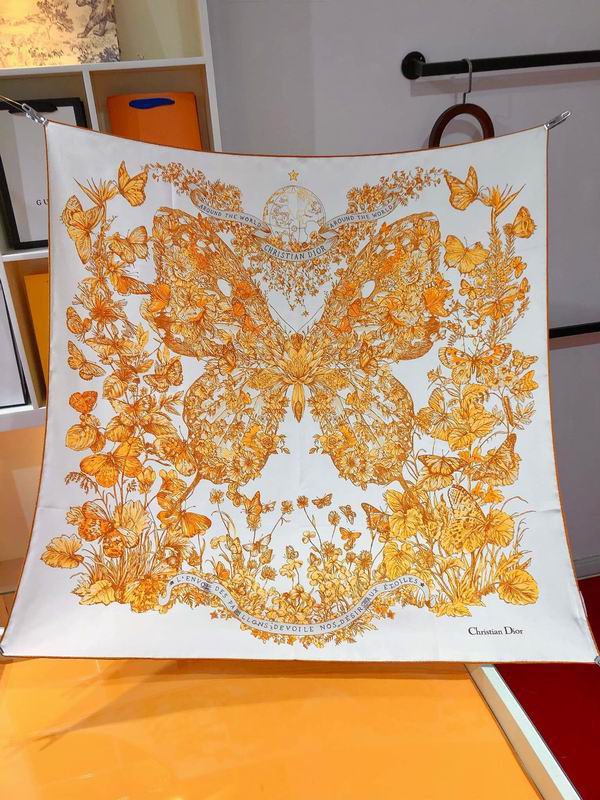 Dior silk scarf 90X90cm E (2)