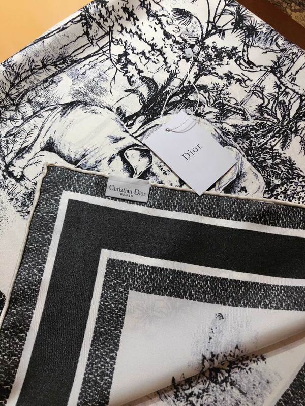 Dior silk scarf 90X90cm E (20)
