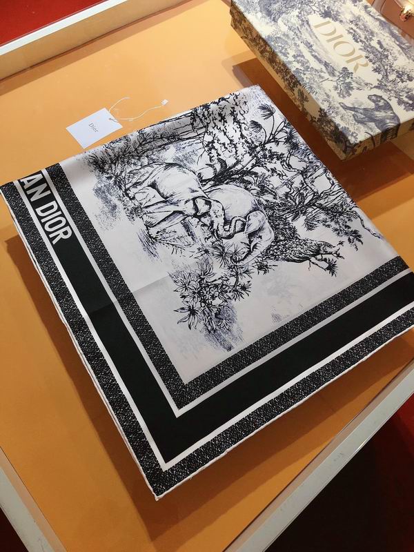 Dior silk scarf 90X90cm E (21)