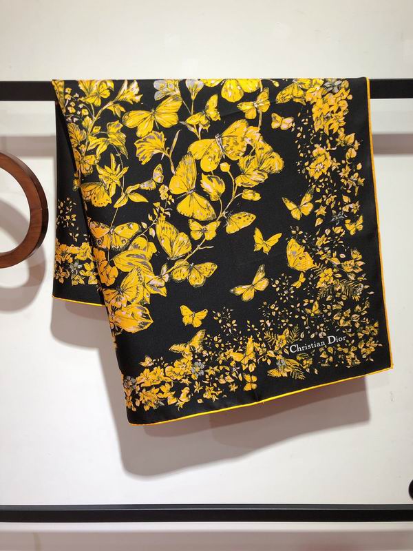 Dior silk scarf 90X90cm E (21)