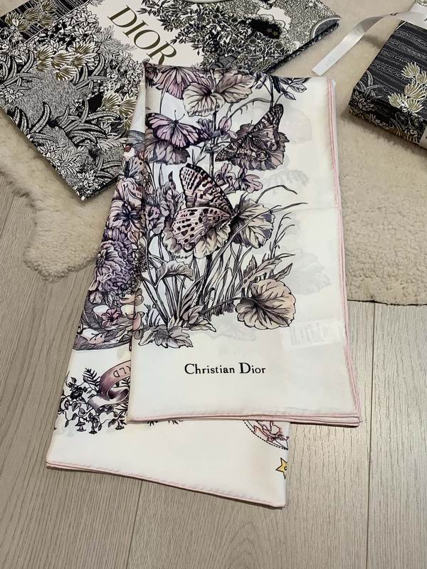 Dior silk scarf 90X90cm E (21)