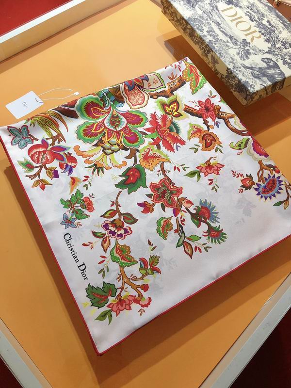 Dior silk scarf 90X90cm E (21)
