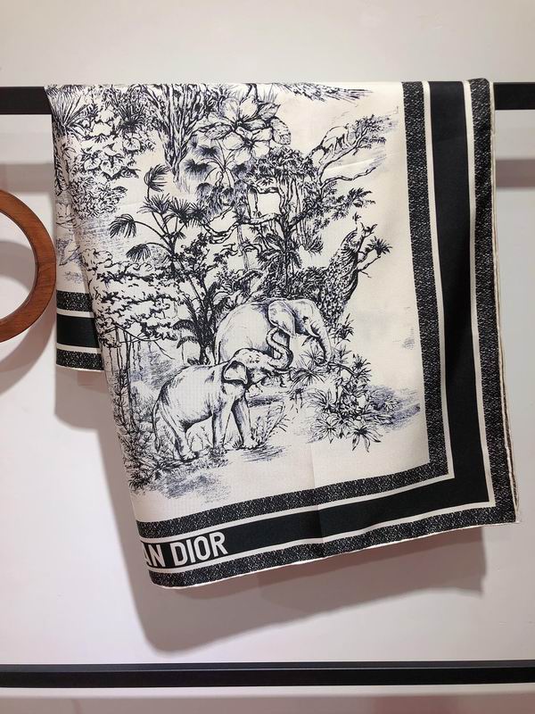 Dior silk scarf 90X90cm E (22)
