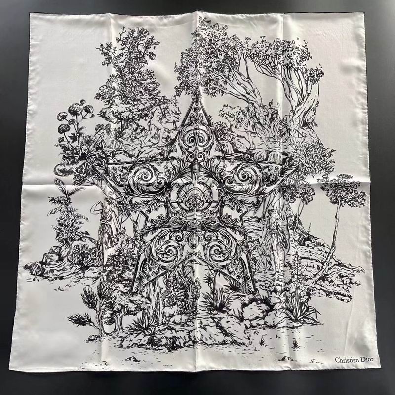 Dior silk scarf 90X90cm E (22)
