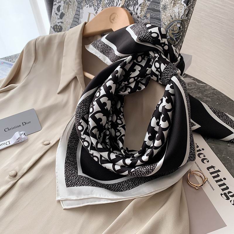 Dior silk scarf 90X90cm E (23)