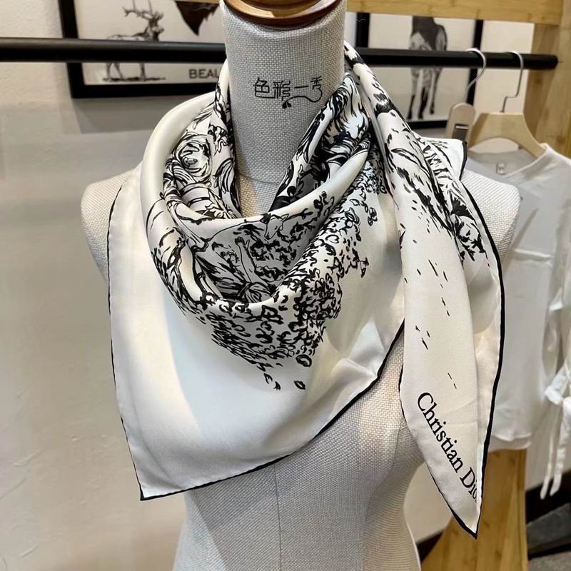 Dior silk scarf 90X90cm E (23)