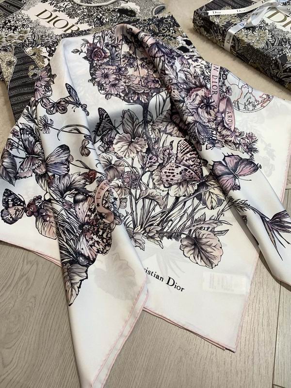 Dior silk scarf 90X90cm E (23)