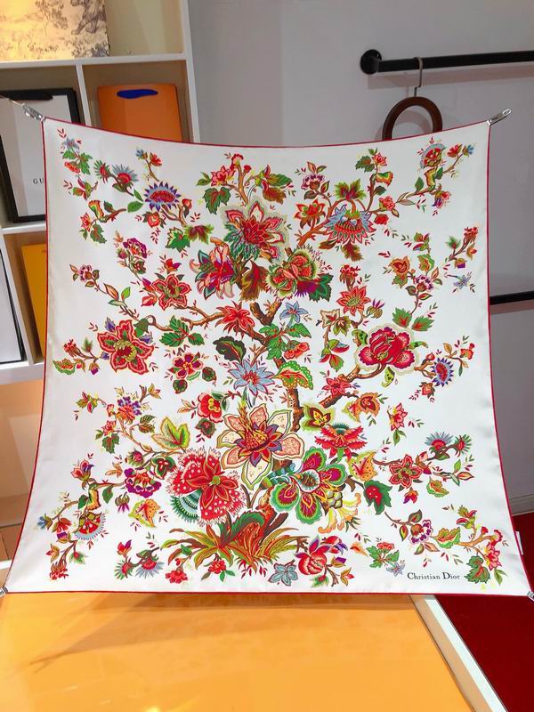 Dior silk scarf 90X90cm E (23)