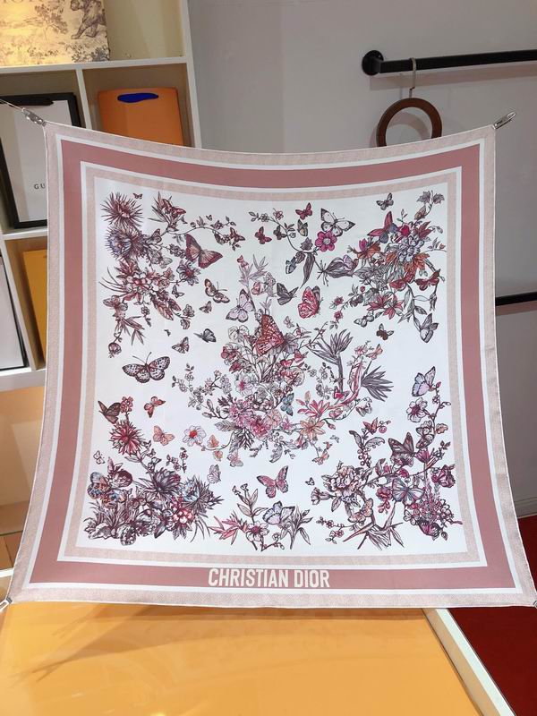Dior silk scarf 90X90cm E (23)