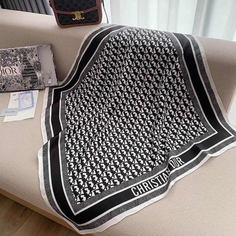 Dior silk scarf 90X90cm E (24)