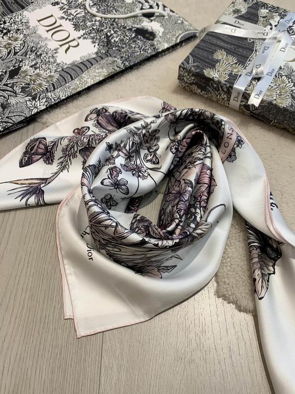 Dior silk scarf 90X90cm E (24)