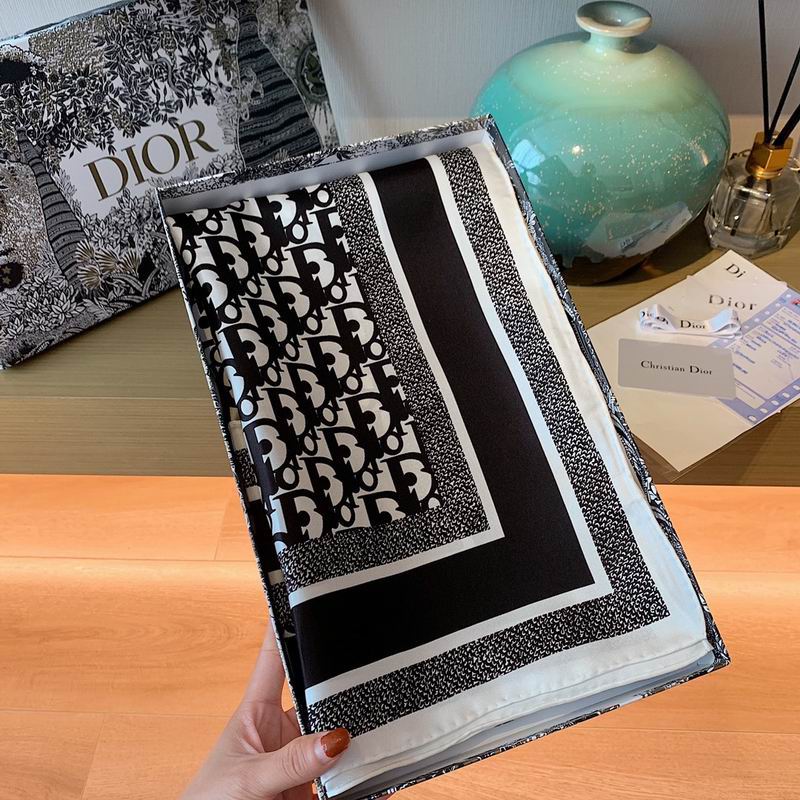 Dior silk scarf 90X90cm E (26)