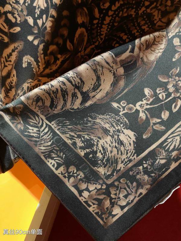 Dior silk scarf 90X90cm E (3)