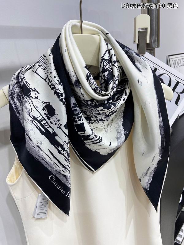 Dior silk scarf 90X90cm E (3)