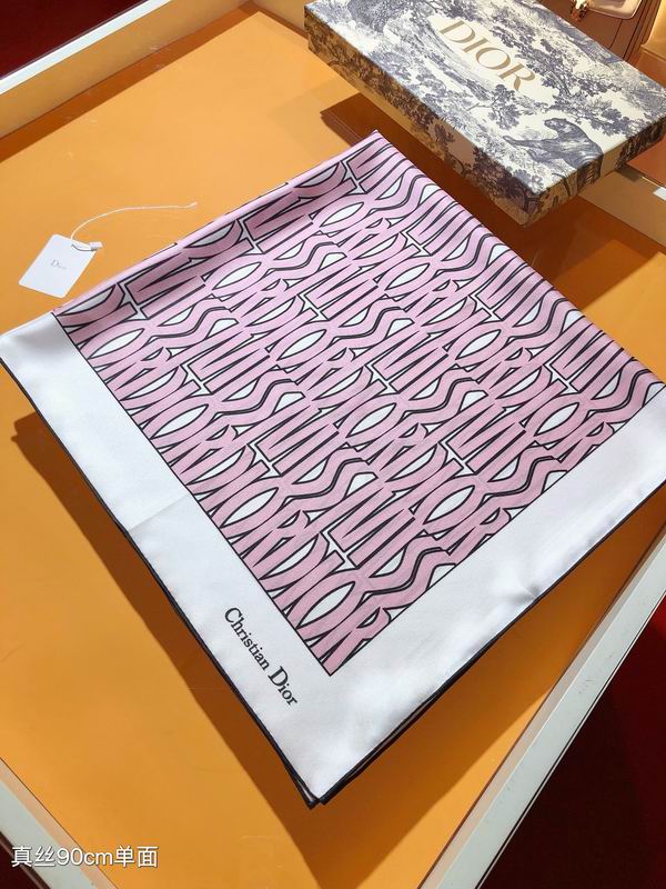 Dior silk scarf 90X90cm E (3)