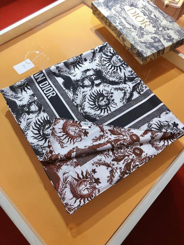 Dior silk scarf 90X90cm E (3)
