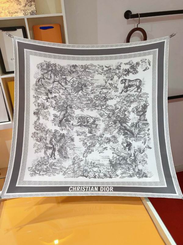 Dior silk scarf 90X90cm E (3)