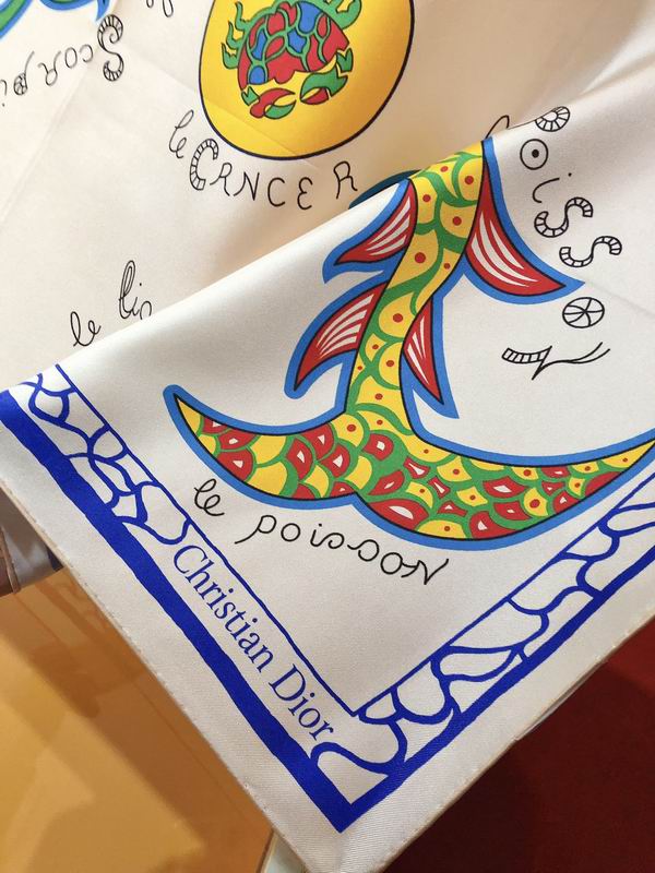 Dior silk scarf 90X90cm E (3)