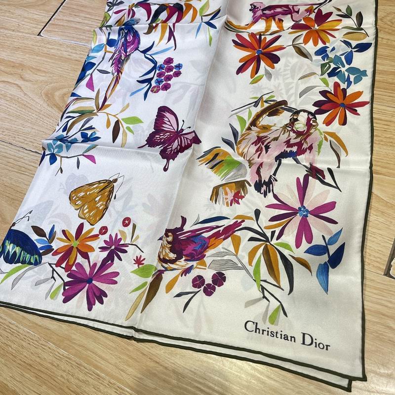 Dior silk scarf 90X90cm E (3)