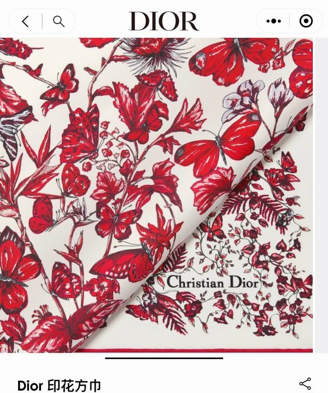 Dior silk scarf 90X90cm E (3)