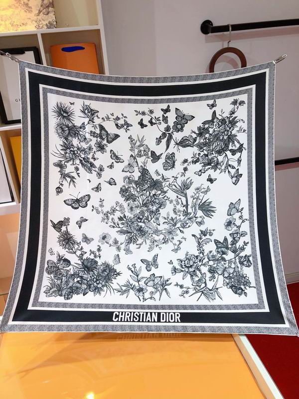 Dior silk scarf 90X90cm E (3)