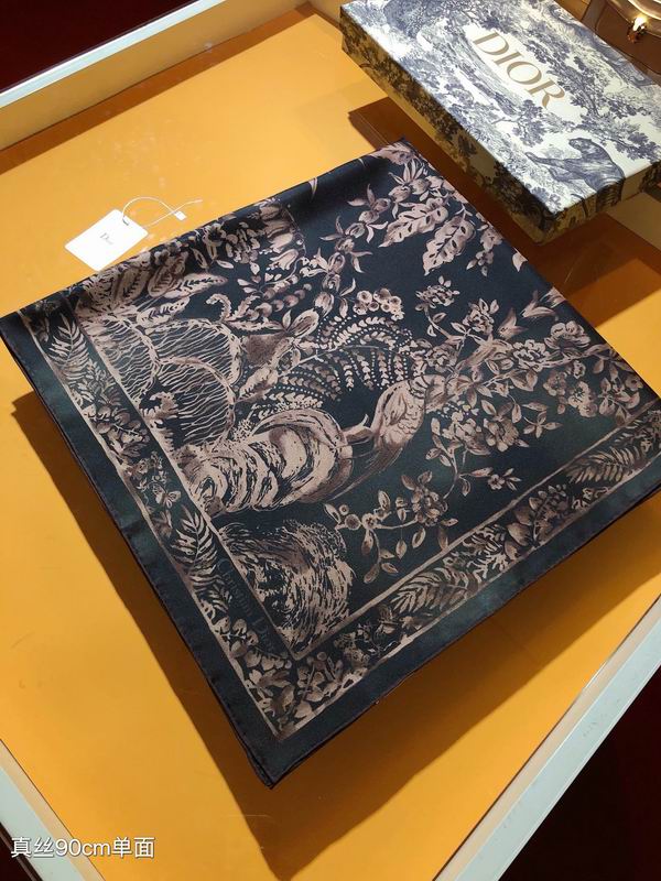 Dior silk scarf 90X90cm E (4)