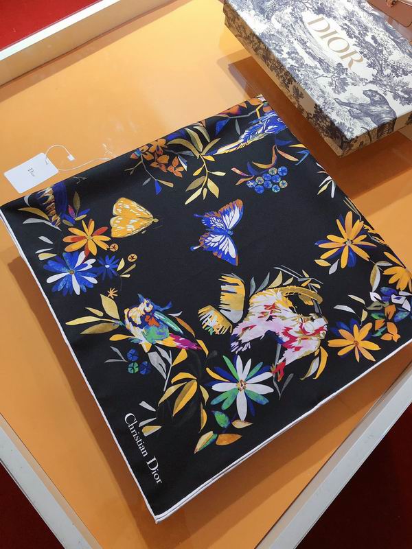 Dior silk scarf 90X90cm E (4)