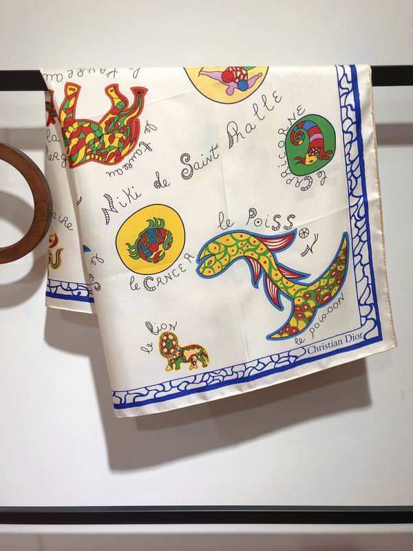 Dior silk scarf 90X90cm E (4)