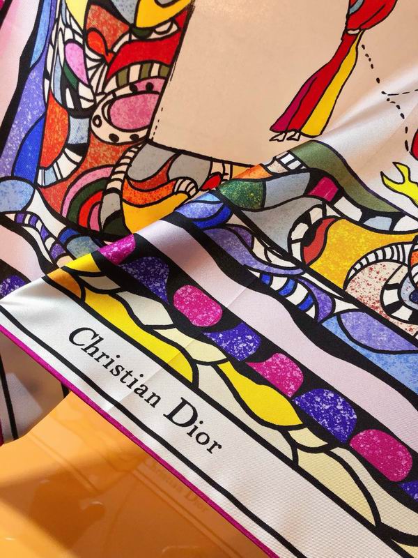 Dior silk scarf 90X90cm E (4)