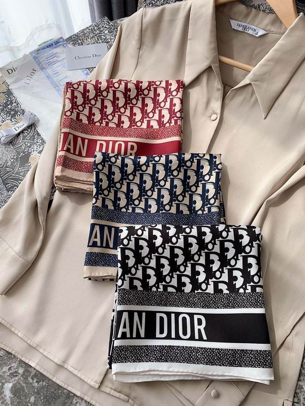 Dior silk scarf 90X90cm E (4)