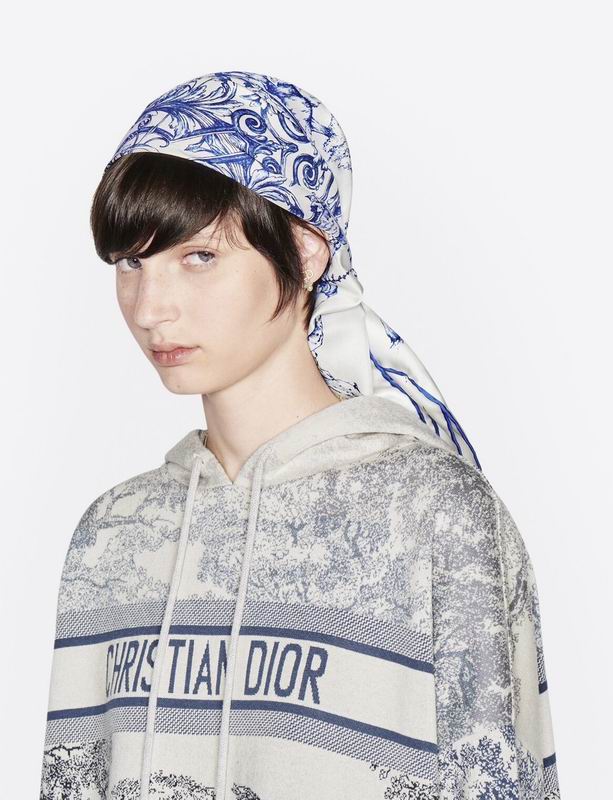 Dior silk scarf 90X90cm E (4)