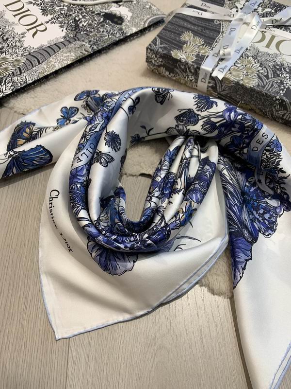 Dior silk scarf 90X90cm E (4)