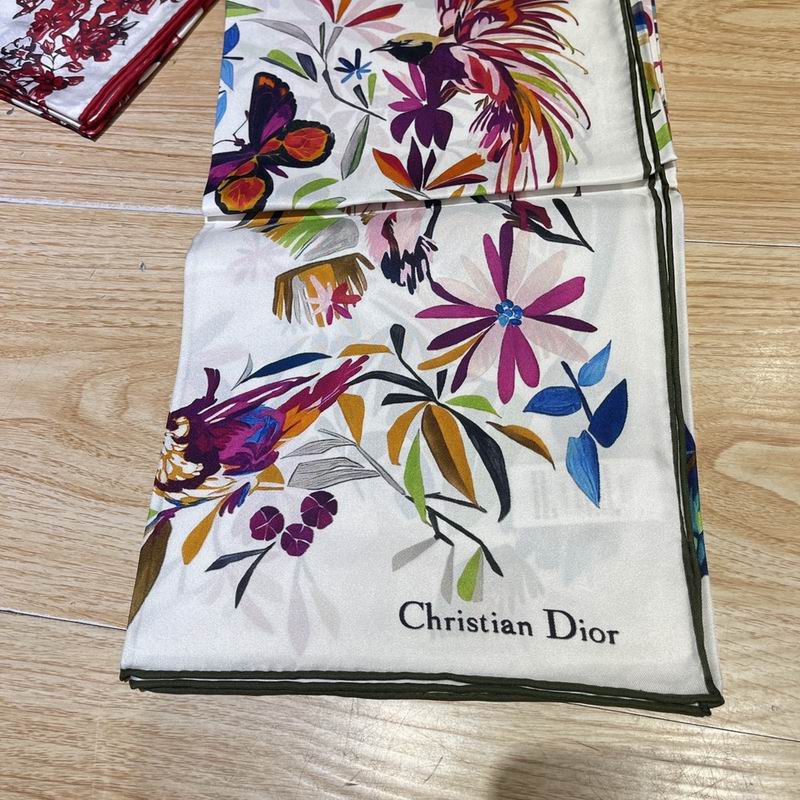 Dior silk scarf 90X90cm E (4)