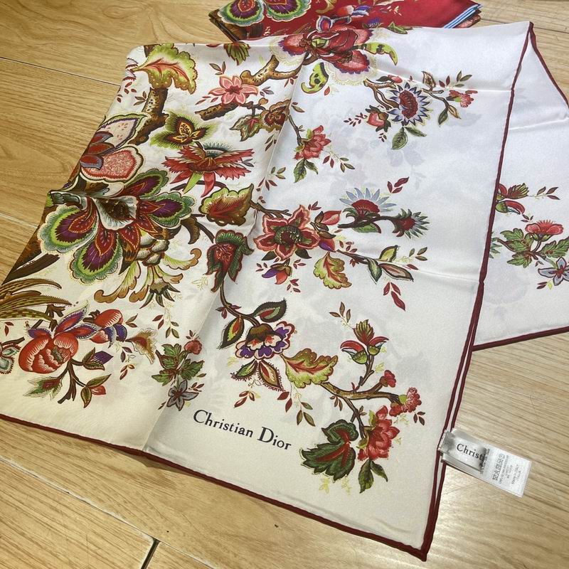 Dior silk scarf 90X90cm E (4)