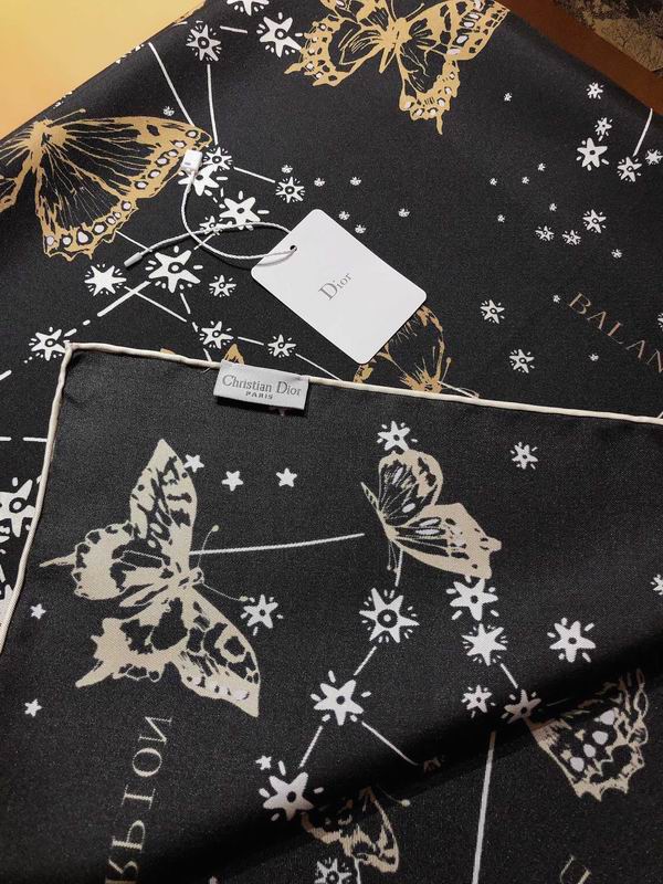 Dior silk scarf 90X90cm E (4)
