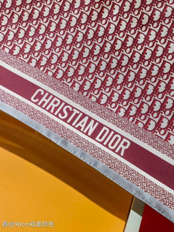 Dior silk scarf 90X90cm E (5)