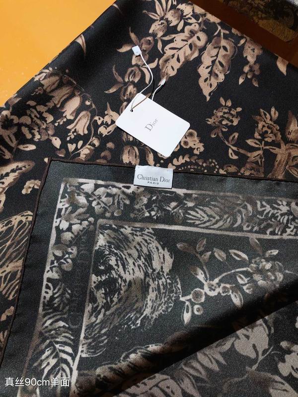 Dior silk scarf 90X90cm E (5)