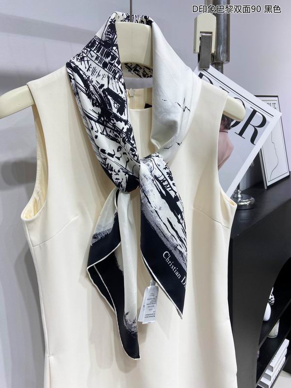 Dior silk scarf 90X90cm E (5)