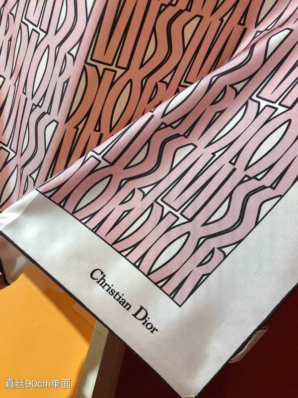 Dior silk scarf 90X90cm E (5)