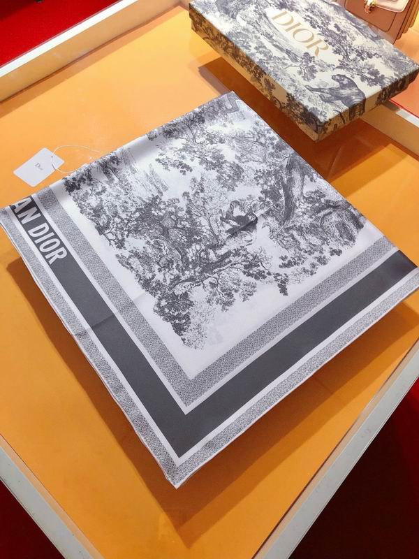 Dior silk scarf 90X90cm E (5)