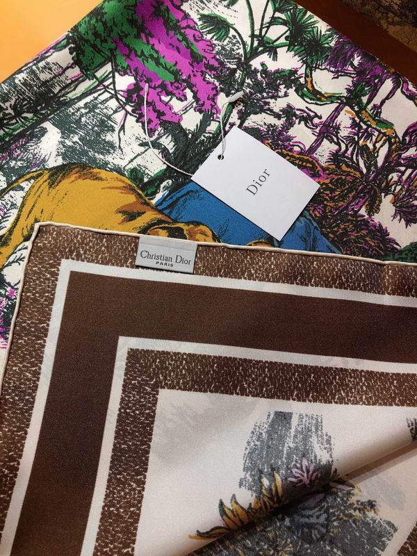 Dior silk scarf 90X90cm E (5)