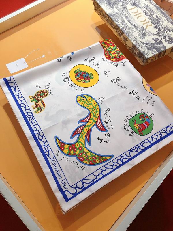 Dior silk scarf 90X90cm E (5)