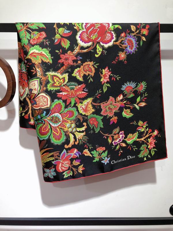 Dior silk scarf 90X90cm E (5)